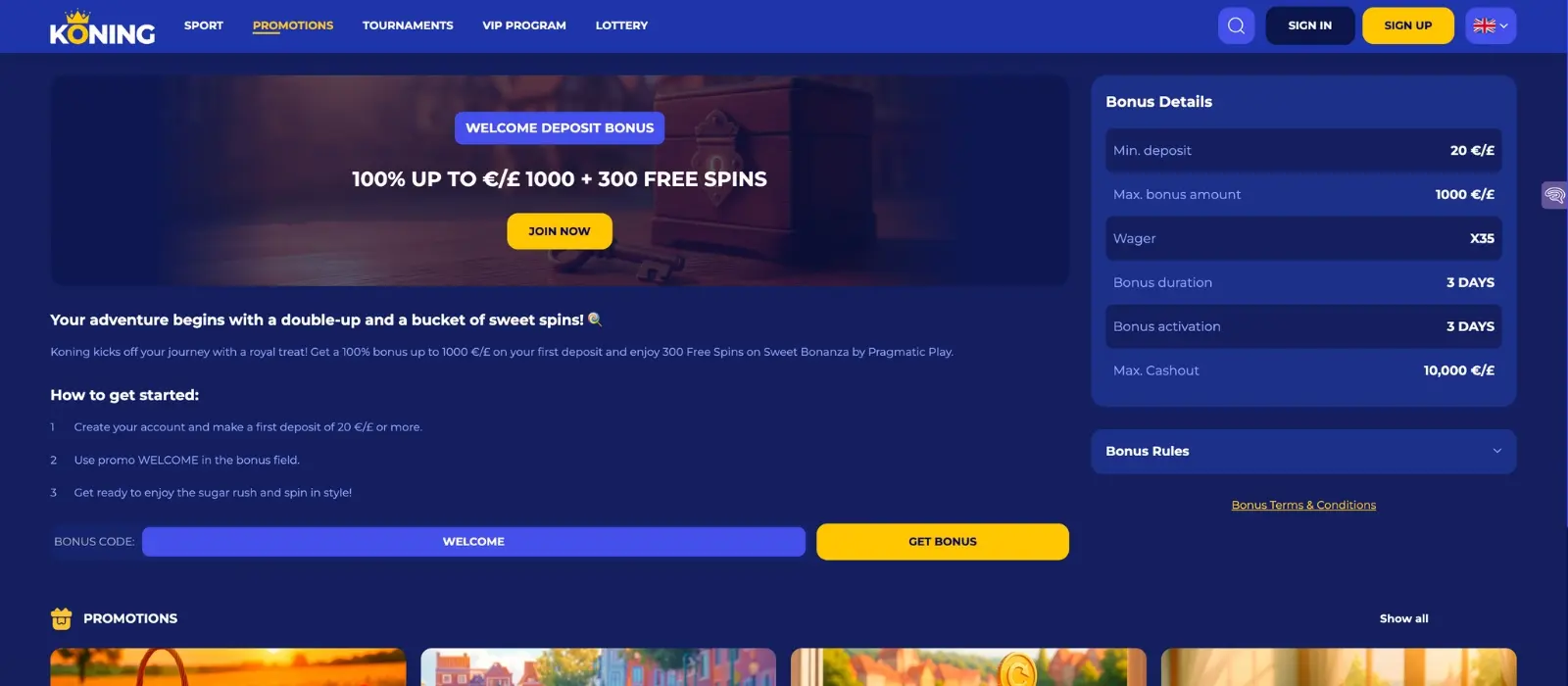 Koning Casino Bonus – Analyse van promoties image 2
